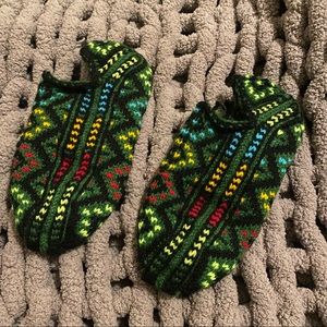 Hand Knitted Turkish Wool Socks | 100 % Natural Wool | Indoor Slipper Socks